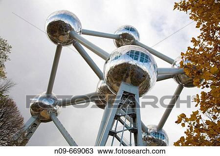Atomium, Brussels. Belgium View Large Photo Image Stock Image - Atomium, Brussels. Belgium. Fotosearch