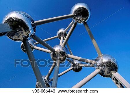 Atomium, Brussels. Belgium View Large Photo Image Stock Image - Atomium, Brussels. Belgium. Fotosearch
