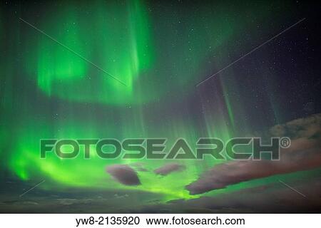 Aurora Borealis or Northern Lights, Lapland, Sweden. View Large Photo Image Stock Image - Aurora Borealis or Northern Lights, Lapland, Sweden.. Fotosearch