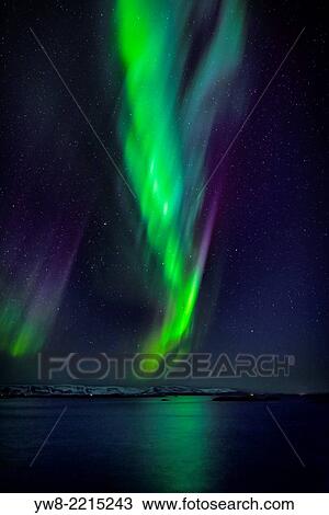 Aurora Borealis or Northern Lights, Iceland. View Large Photo Image Stock Image - Aurora Borealis or Northern Lights, Iceland.. Fotosearch