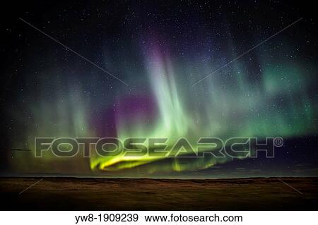 Aurora Borealis or Northern lights, Iceland View Large Photo Image Stock Photo - Aurora Borealis or Northern lights, Iceland. Fotosearch