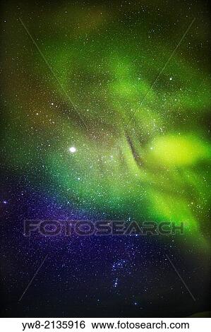 Aurora Borealis or Northern Lights with Milky Way Galaxy, Lapland, Sweden. Cold temperatures as low as -47 celsius. View Large Photo Image Stock Photograph - Aurora Borealis or Northern Lights with Milky Way Galaxy, Lapland, Sweden. Cold temperatures as low as -47 celsius.. Fotosearch