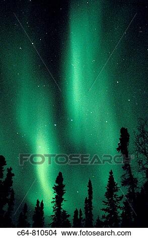 Aurora Borealis or Nothern Lights, Denali, Alaska, USA View Large Photo Image Picture - Aurora Borealis or Nothern Lights, Denali, Alaska, USA. Fotosearch