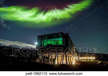 Aurora borealis over Hotel ION, located by Nesjavellir Power Plant, Iceland. View Large Photo Image Stock Image - Aurora borealis over Hotel ION, located by Nesjavellir Power Plant, Iceland.. Fotosearch
