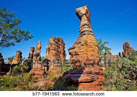 Australia, Northern Territory, Limmen National Park, Southern Lost City, slica glazed sandstone pillas, towers and pinnacles give the impression of an enchanted, petrified city. View Large Photo Image Stock Image - Australia, Northern Territory, Limmen National Park, Southern Lost City, slica glazed sandstone pillas, towers and pinnacles give the impression of an enchanted, petrified city.. Fotosearch