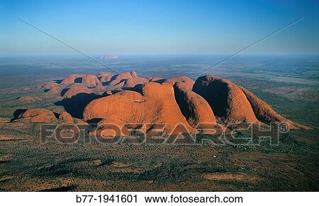 Australia, Northern Territory, Uluru-KataTjuta National Park, aerial view of the Olgas (Kata Tjuta). View Large Photo Image Stock Image - Australia, Northern Territory, Uluru-KataTjuta National Park, aerial view of the Olgas (Kata Tjuta).. Fotosearch
