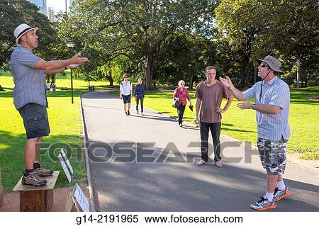 Australia, NSW, New South Wales, Sydney, Royal Botanic Gardens, The Domain, Speakers Corner, speaker, free speech, speaking, man, listening. View Large Photo Image Stock Photography - Australia, NSW, New South Wales, Sydney, Royal Botanic Gardens, The Domain, Speakers Corner, speaker, free speech, speaking, man, listening.. Fotosearch