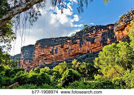 Australia, Western Australia, Kimberley, Windjana Gorge National Park, view of 350 million year old devonian reef View Large Photo Image Picture - Australia, Western Australia, Kimberley, Windjana Gorge National Park, view of 350 million year old devonian reef. Fotosearch