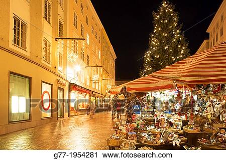 Austria. Salzburg. Christmas Market. View Large Photo Image Stock Image - Austria. Salzburg. Christmas Market.. Fotosearch