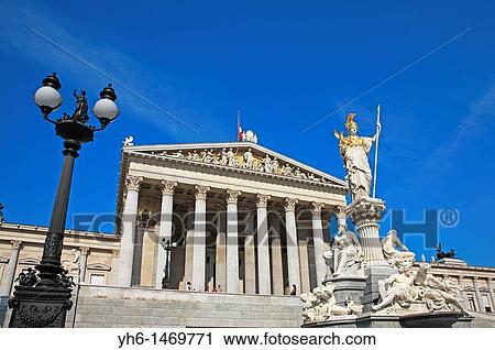 Austria, Vienna, the Parliament House, Pallas Athena Fountain View Large Photo Image Stock Image - Austria, Vienna, the Parliament House, Pallas Athena Fountain. Fotosearch