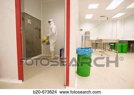 Picture - Autoclave and necropsy room, Laboratory of Bio-Safety Level P3, Departamento de Producci? n y Sanidad Animal, Neiker Tecnalia, Instituto de Investigaci? n y Desarrollo Agrario, Ganadero, Forestal y del Medio Natural, Derio, Bizkaia, Euskadi, Spain. Fotosearch