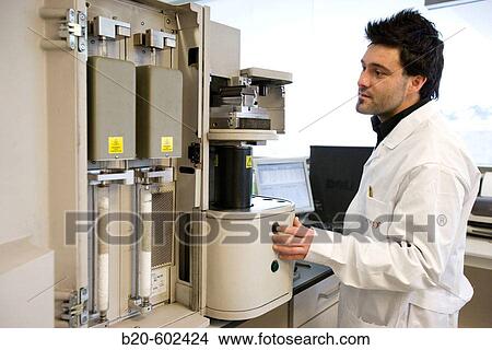 Picture - Automated analyzer of Nitrogen, Hydrogen and Oxygen. Chemical characterization laboratory. Fundacion Inasmet-Tecnalia. Donostia, San Sebastian, Euskadi. Spain.. Fotosearch