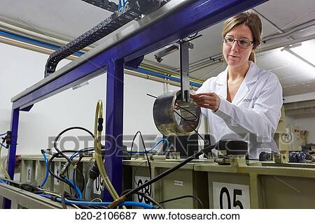 Stock Photo - Automated pilot plant for layer deposition. Laboratory surfaces. Tecnalia Research and Innovation. Donostia. San Sebastian. Gipuzkoa. Basque Country. Spain. Europe.. Fotosearch