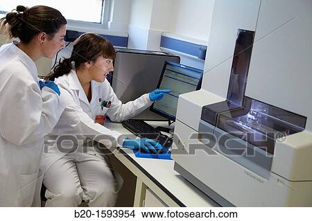 Picture - automatic sequencer, GENETIC ANALIZER 3130XL. Fotosearch