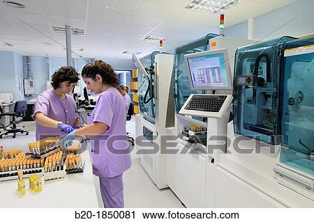 Automatic Specimen Distributor, Hemotherapy, Hematology Laboratory, Task targeted automation system, Donostia Hospital, San Sebastian, Donostia, Gipuzkoa, Basque Country, Spain View Large Photo Image Stock Image - Automatic Specimen Distributor, Hemotherapy, Hematology Laboratory, Task targeted automation system, Donostia Hospital, San Sebastian, Donostia, Gipuzkoa, Basque Country, Spain. Fotosearch