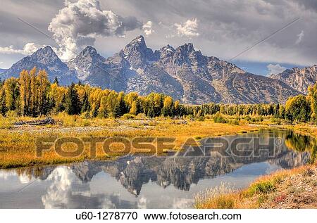 Stock Image - Autumn at Grand Teton National Park, Wyoming. Fotosearch