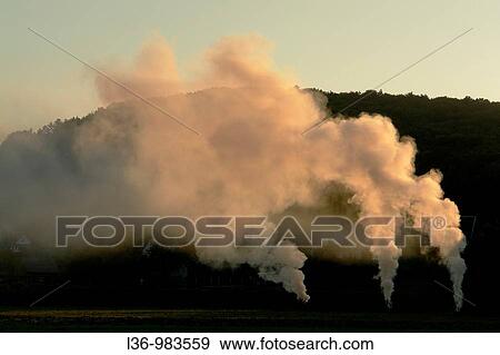 Stock Photo - Autumn bondfires. Malopolska region Southern Poland. Fotosearch