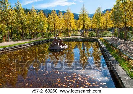 Autumn in the Gardens. La Granja de San Ildefonso, Segovia province, Castilla Leon, Spain. View Large Photo Image Stock Image - Autumn in the Gardens. La Granja de San Ildefonso, Segovia province, Castilla Leon, Spain.. Fotosearch