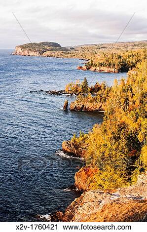 Autumn on the north shore of Lake Superior from Shovel Point in Tettegouche State Park View Large Photo Image Stock Image - Autumn on the north shore of Lake Superior from Shovel Point in Tettegouche State Park. Fotosearch
