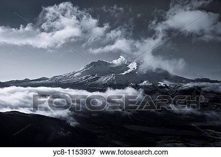 Autumn sunrise over Mt St Helens volcano which erupted in 1980, and created almost moon like landscape to which life is slowly finding it's way back View Large Photo Image Stock Photo - Autumn sunrise over Mt St Helens volcano which erupted in 1980, and created almost moon like landscape to which life is slowly finding it's way back. Fotosearch