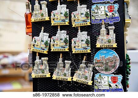 Avignon, Provence, France Souvenir Magnets Displayed at an Outdoor Souvenir Shop. View Large Photo Image Stock Photo - Avignon, Provence, France Souvenir Magnets Displayed at an Outdoor Souvenir Shop.. Fotosearch