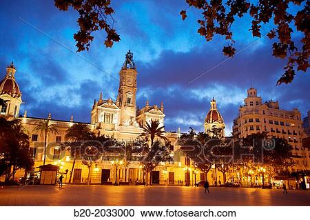 Ayuntamiento. City hall. Valencia. Comunidad Valenciana. Spain. View Large Photo Image Stock Image - Ayuntamiento. City hall. Valencia. Comunidad Valenciana. Spain.. Fotosearch