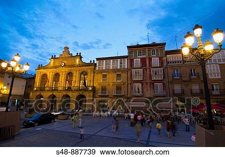 Stock Photo - Ayuntamiento de Haro, en la Plaza de la Paz. La Rioja. Spain.. Fotosearch