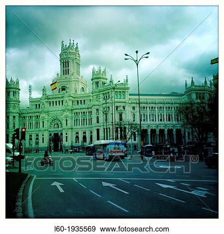 Ayuntamiento, Palacio de Comunicaciones at La Cibeles square, Madrid, Spain View Large Photo Image Stock Photo - Ayuntamiento, Palacio de Comunicaciones at La Cibeles square, Madrid, Spain. Fotosearch