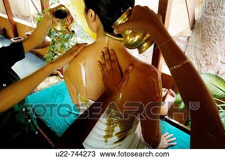 ayurvedic, ayurveda, medicine, alternative, natural, Ayurvedic Natural Health Centre, Saligao, Goa, India, Asia, health, herbs, oil, massage, Asian, woman, forehead, relax, therapy, bandage, band, mask, liquid, plugs, cotton View Large Photo Image Stock Image - ayurvedic, ayurveda, medicine, alternative, natural, Ayurvedic Natural Health Centre, Saligao, Goa, India, Asia, health, herbs, oil, massage, Asian, woman, forehead, relax, therapy, bandage, band, mask, liquid, plugs, cotton. Fotosearch
