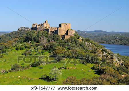 Azagala Castle. Sierra de San Pedro. Badajoz province. Extremadura. Spain View Large Photo Image Stock Photo - Azagala Castle. Sierra de San Pedro. Badajoz province. Extremadura. Spain. Fotosearch