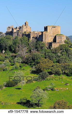 Azagala Castle. Sierra de San Pedro. Badajoz province. Extremadura. Spain View Large Photo Image Stock Photo - Azagala Castle. Sierra de San Pedro. Badajoz province. Extremadura. Spain. Fotosearch
