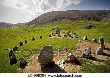 Picture - Azpegi cromlech Aezkoa valley Navarra Spain. Fotosearch