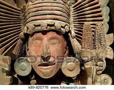Stock Photograph - Aztec personage. Museo Nacional de Antropologia. Ciudad de Mexico. Fotosearch