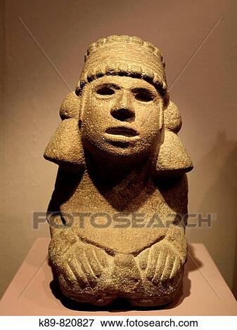 Stock Photo - Aztec woman. Museo Amparo collection. Puebla. M? xico.. Fotosearch