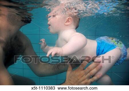 Baby boy of 6 months in a swimming pool View Large Photo Image Stock Image - Baby boy of 6 months in a swimming pool. Fotosearch