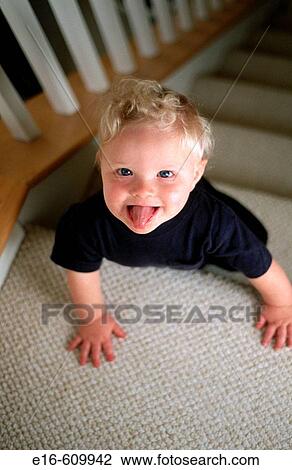 Baby climbing stairs View Large Photo Image Stock Image - Baby climbing stairs. Fotosearch