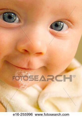 Stock Photograph - baby drool. Fotosearch
