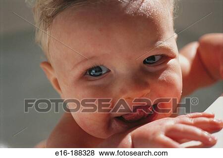 Baby in bath View Large Photo Image Stock Photo - Baby in bath. Fotosearch