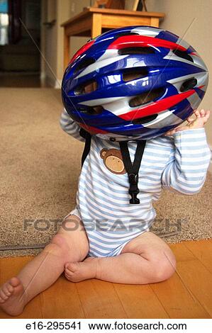 baby with bike helmet View Large Photo Image Stock Image - baby with bike helmet. Fotosearch