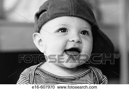 Baby with hat View Large Photo Image Stock Image - Baby with hat. Fotosearch