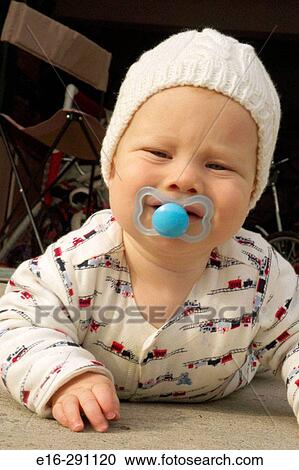 baby with pacifier crawling View Large Photo Image Stock Image - baby with pacifier crawling. Fotosearch