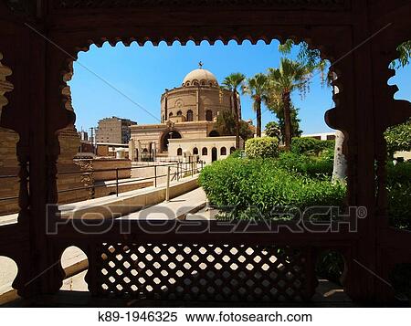Babylon fortress, Coptic district, Cairo, Egypt. View Large Photo Image Stock Photography - Babylon fortress, Coptic district, Cairo, Egypt.. Fotosearch