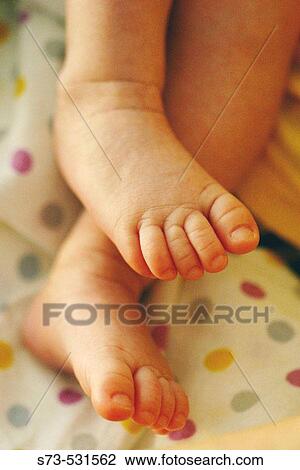 Stock Image - Baby's feet. Fotosearch