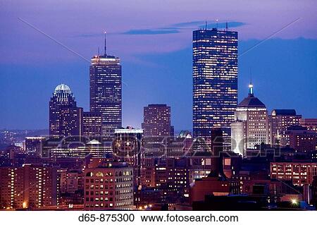 Back Bay at dusk, elevated view, Boston, Massachusetts, USA View Large Photo Image Stock Image - Back Bay at dusk, elevated view, Boston, Massachusetts, USA. Fotosearch