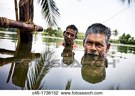 Stock Image - Backwaters, Alleppey, Kerala, India.. Fotosearch
