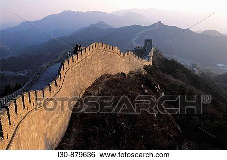 Badaling, Great Wall, Beijing region, China View Large Photo Image Stock Photograph - Badaling, Great Wall, Beijing region, China. Fotosearch