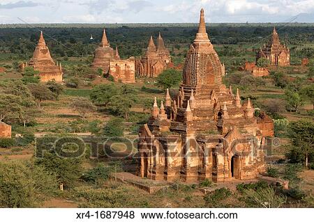 Bagan, Mandalay Division, Myanmar, Burma, Asia View Large Photo Image Stock Photo - Bagan, Mandalay Division, Myanmar, Burma, Asia. Fotosearch