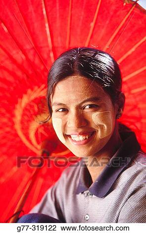 Bagan's girl portrait. Bagan. Myanmar (Burma) View Large Photo Image Stock Image - Bagan's girl portrait. Bagan. Myanmar (Burma). Fotosearch