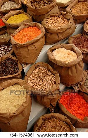 Bags with Asian spices View Large Photo Image Stock Image - Bags with Asian spices. Fotosearch