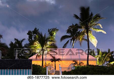 Bahamas, Eleuthera Island, Harbour Island, Pink Sands Beach, poolside, Dunmore Beach Club Resort, dusk View Large Photo Image Stock Photography - Bahamas, Eleuthera Island, Harbour Island, Pink Sands Beach, poolside, Dunmore Beach Club Resort, dusk. Fotosearch